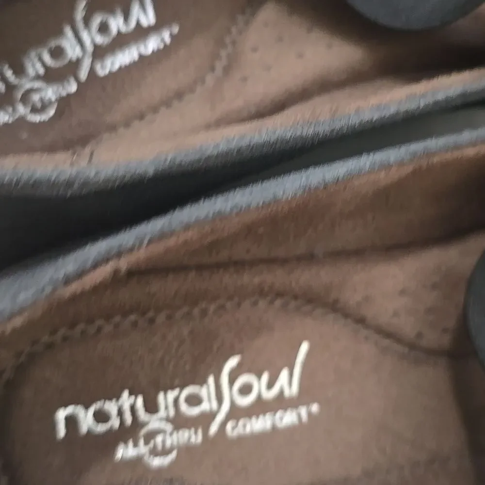 Natural Soul Populate Mary Jane Grey Platform Shoes, Size 7.5